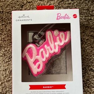 Hallmark Barbie Pink and White Ornament